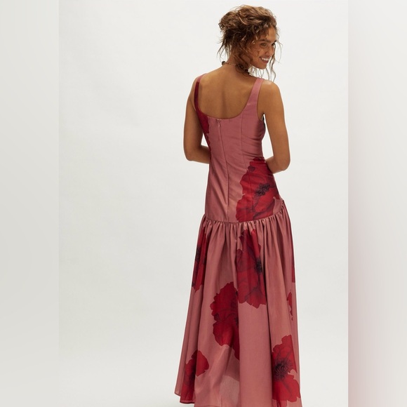 NWT Free People Hutch The Ridge Printed Dress in Mauve Floral - Picture 3 of 4